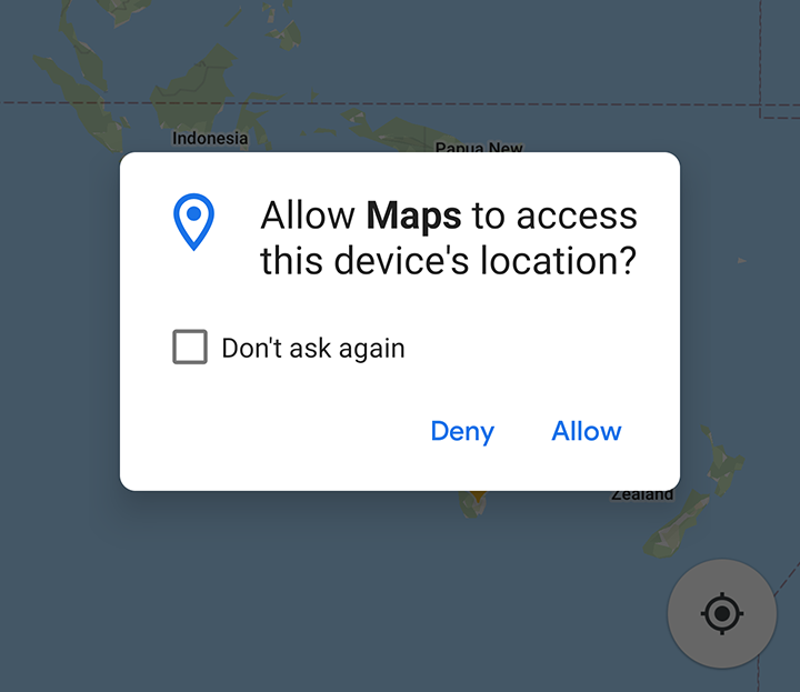 Typical pop-up options from an Android phone app